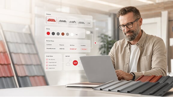 A partner ordering portal driven by SAP product, variant, and pricing logic
