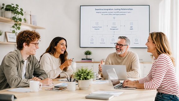 Connecting a Hybris customer portal to SAP for a telecom provider